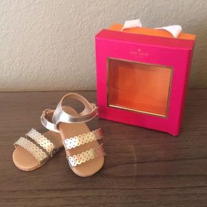 Kate Spade Gold Baby Sandals